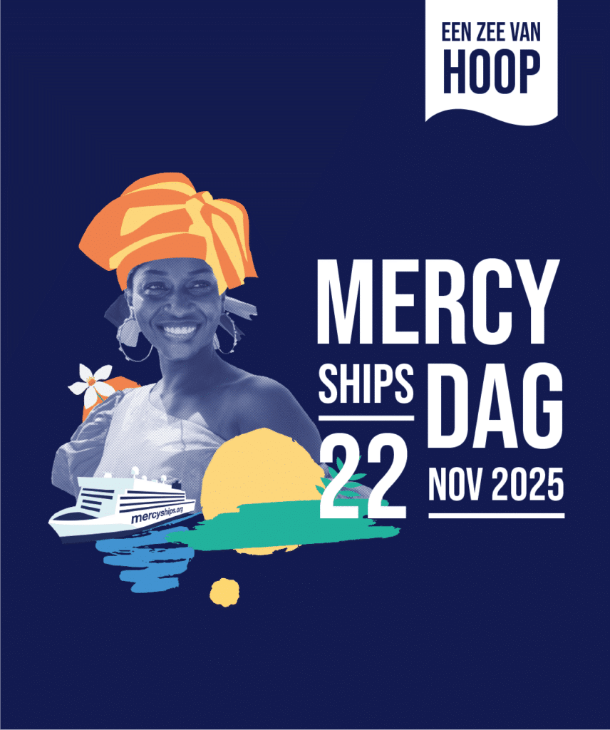Afbeelding van de uitnodiging voor de Mercy Ships dag op 22 november 2025